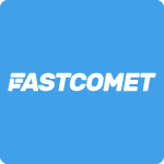 fast comet logo blue bg